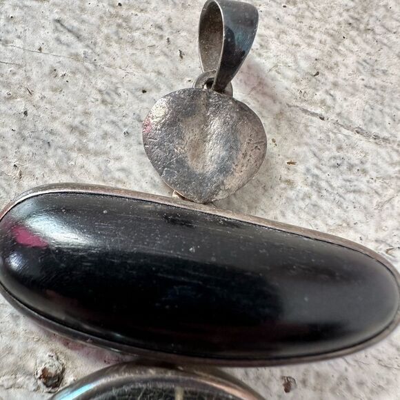 Vintage Sterling Silpeda Soursop Leaf Pendant - Picture 3 of 6